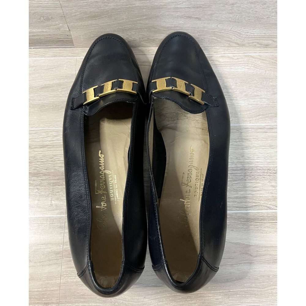 Salvatore Ferragamo leather loafers  size 8 1/2 B